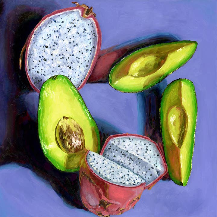 Dragon Avocados - Tirage artistique pour la vente par Amanda Beth Studio