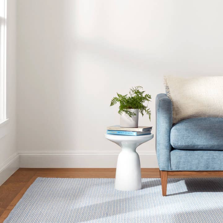 Annie Selke - Wholesale Area Rug - Miss Muffet Handwoven Cotton Rug | French Blue2