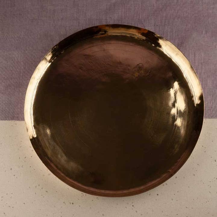 P-TAL - Wholesale Decorative Plate/Dish/Bowl - Bronze high hipped plate (Thaali)