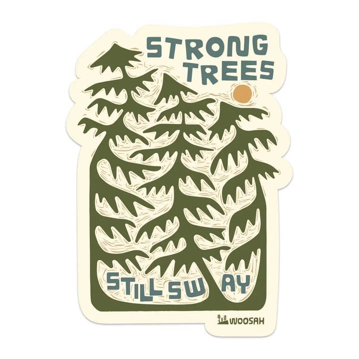 Strong Trees Sticker for wholesale by Woosah Outfitters