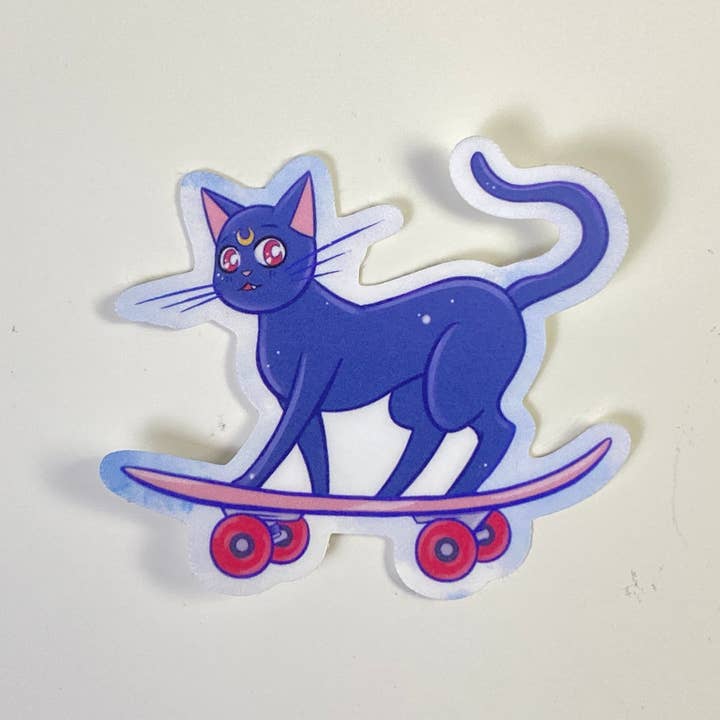 Live Flashy or Die - Wholesale Sticker - Skater Scout - Luna Skateboarder Sticker