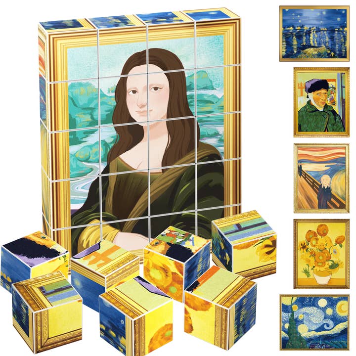 PicassoTiles 20pc 1" Famous Painting Magnetic Cubes Set and other Purchase Wholesale world famous original. Free Returns & Net 60 Terms on Faire trending on Faire.