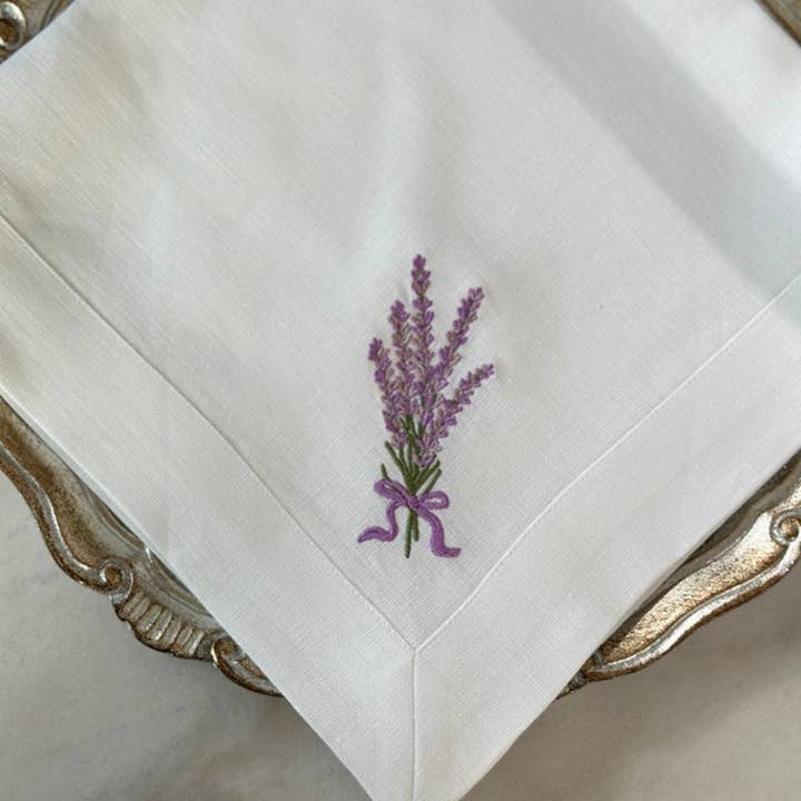 Lavendelstrauß Große Serviette für den Großhandel von Arte Italica & Crown Linen Designs