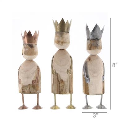 HomArt - Wholesale Decorative Figurine - Wise Men, Wood & Metal - Set of 31