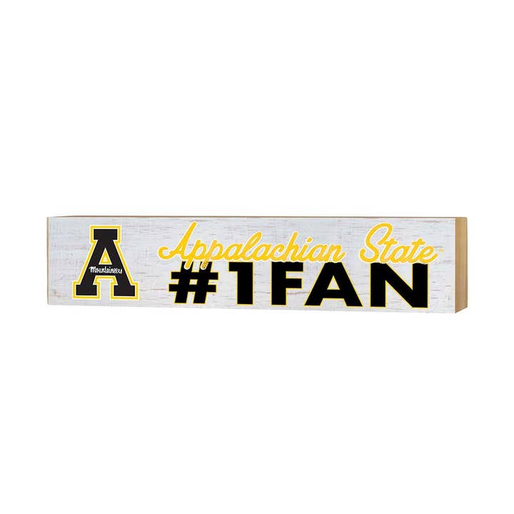 KH Sports Fan - Wholesale Desk/Tabletop Sign - 3x13 Block #1 Fan Appalachian State Mountaineers