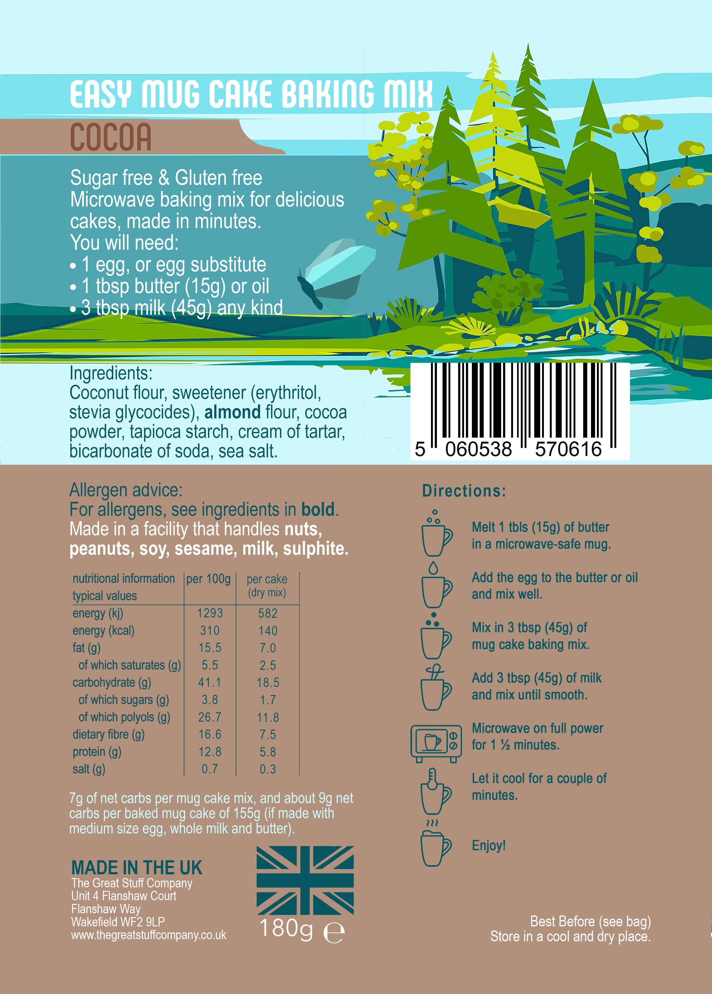 The Great Stuff Company Ltd. - Wholesale Cake Mix - New Gift Box Keto Mug Cakes Baking Mix - 4 Flavours, makes 16 Mug Cakes1