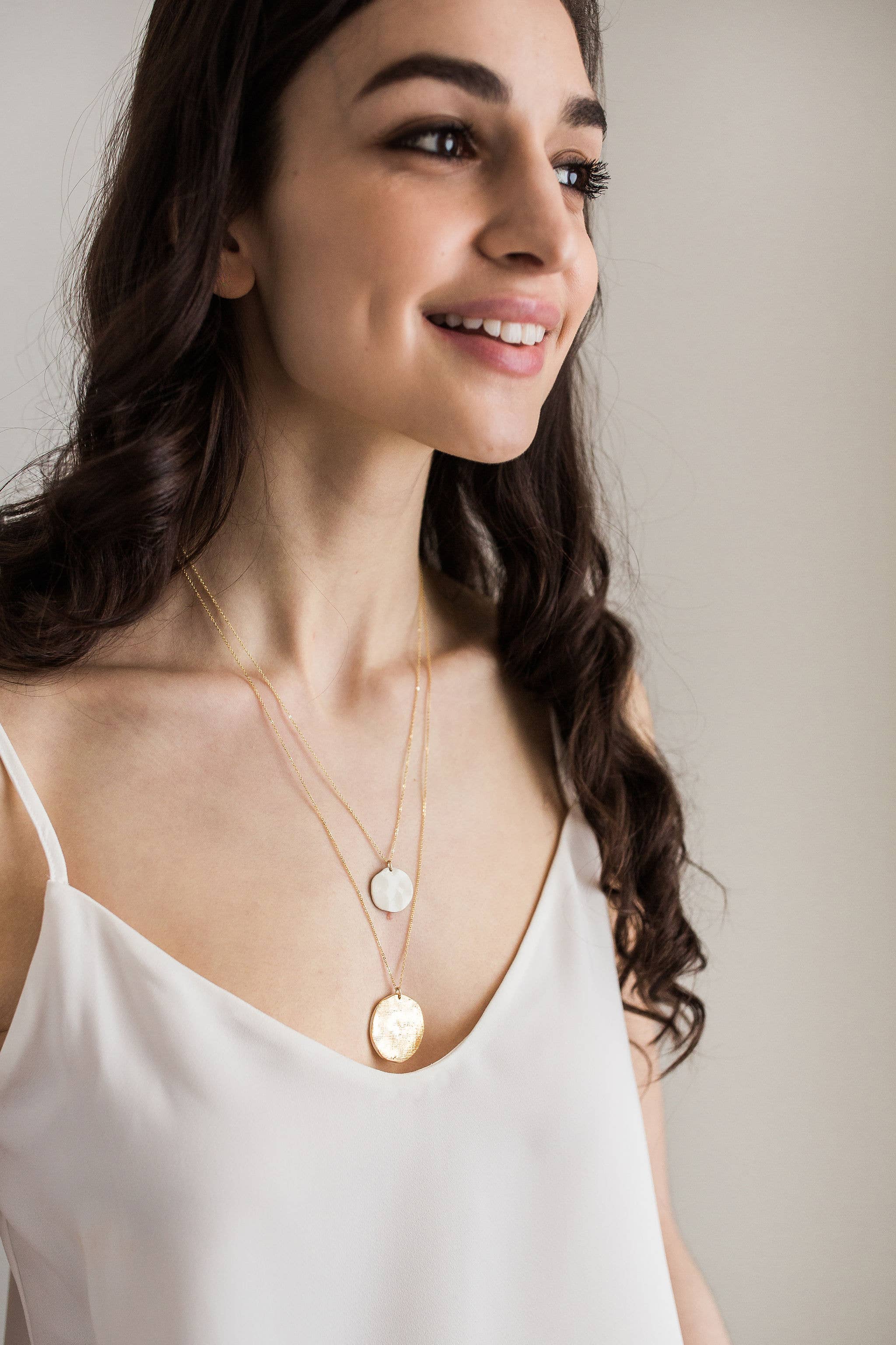 Jenna Vanden Brink Ceramics - Wholesale Pendant/Charm Necklace - Sun and Moon Necklace (large)5