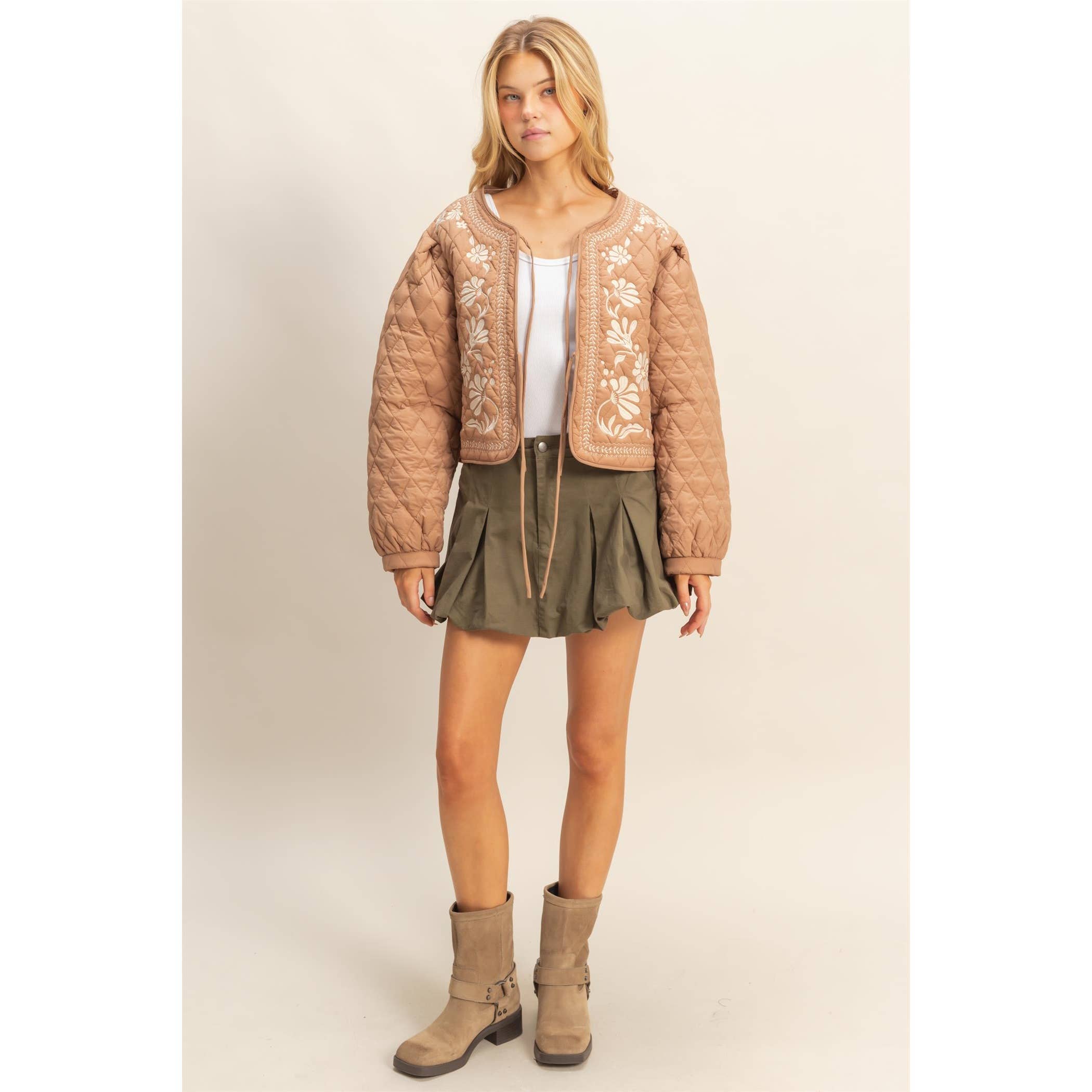 HYFVE - Wholesale Jacket - Women's - Quilted Floral Embroidered Padding Jacket7