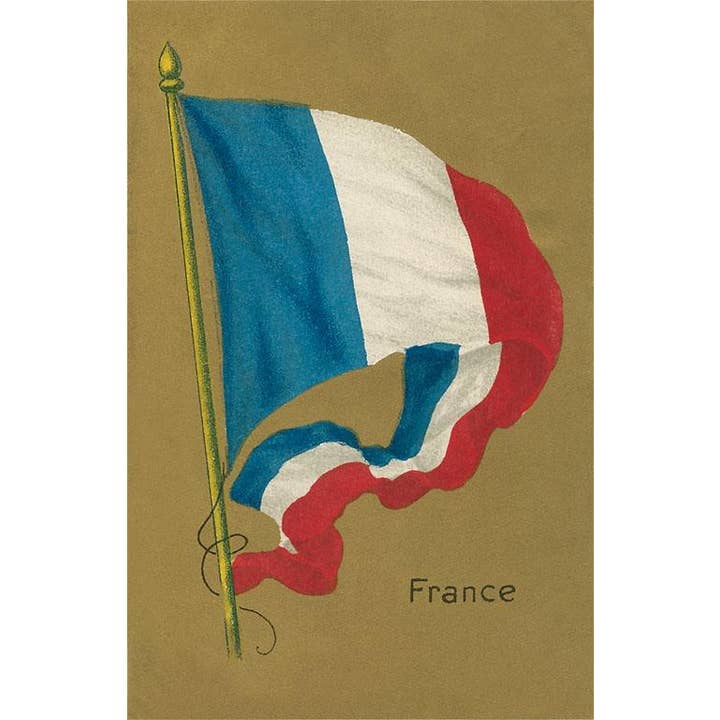 Greeting Card FF-192 French Flag for wholesale by Found Image Press