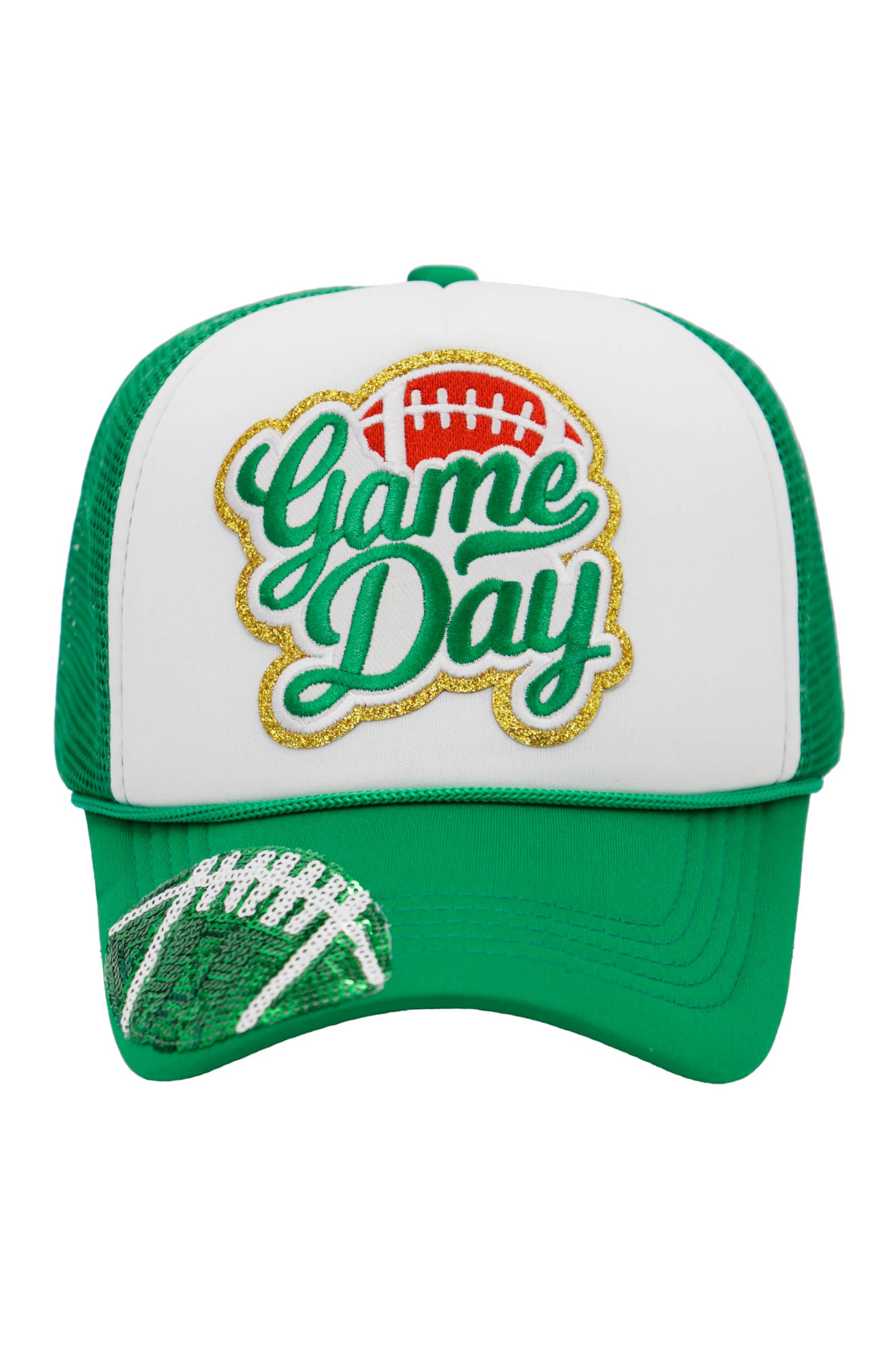 Cap Zone - Wholesale Trucker Hat - Unisex - Football Gameday Patch Sponge Trucker Hat14