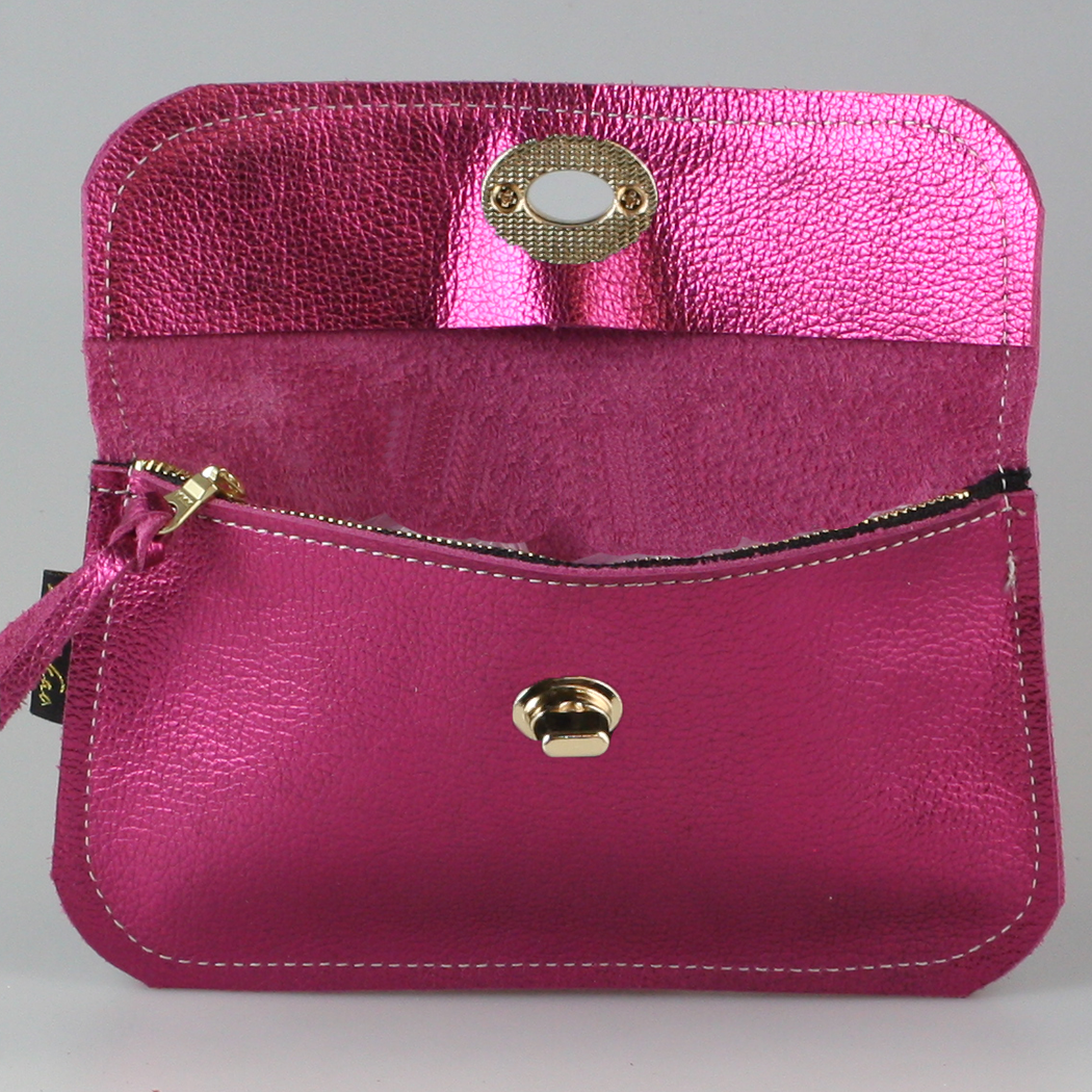 Zina Kao Exclusives - Wholesale Wallet - Women's - The Turnlock Metallic Leather Wallets: 3 sizes!26