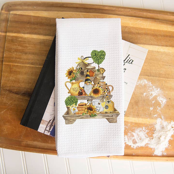Canary Road - Wholesale Tea Towel - Bee Kitchen Towel, Bee Theme, Spring Dish Towel