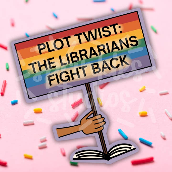 Librarian Plot Twist Vinyl Sticker for wholesale by Sprinkles Studios