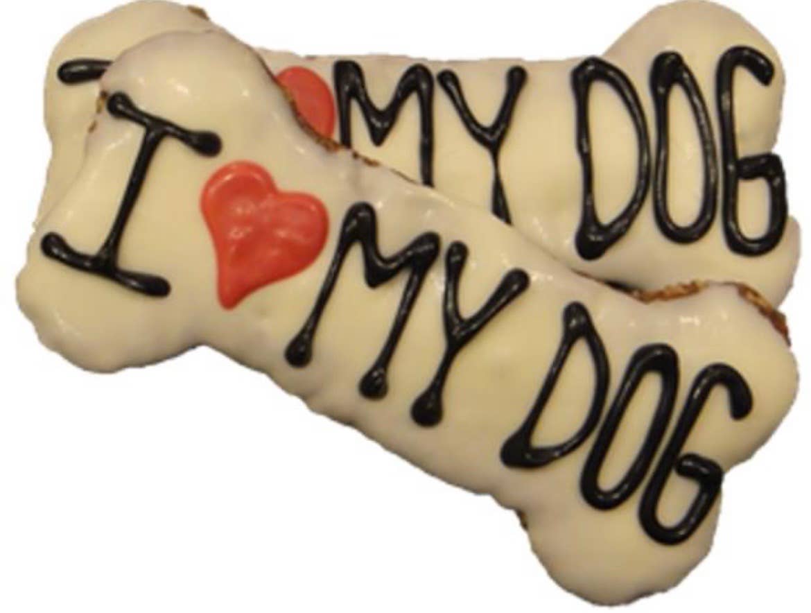 DELCO DOG CO. - Wholesale Pet Treats - Dog - I LOVE MY DOG 6" Dog Bones2