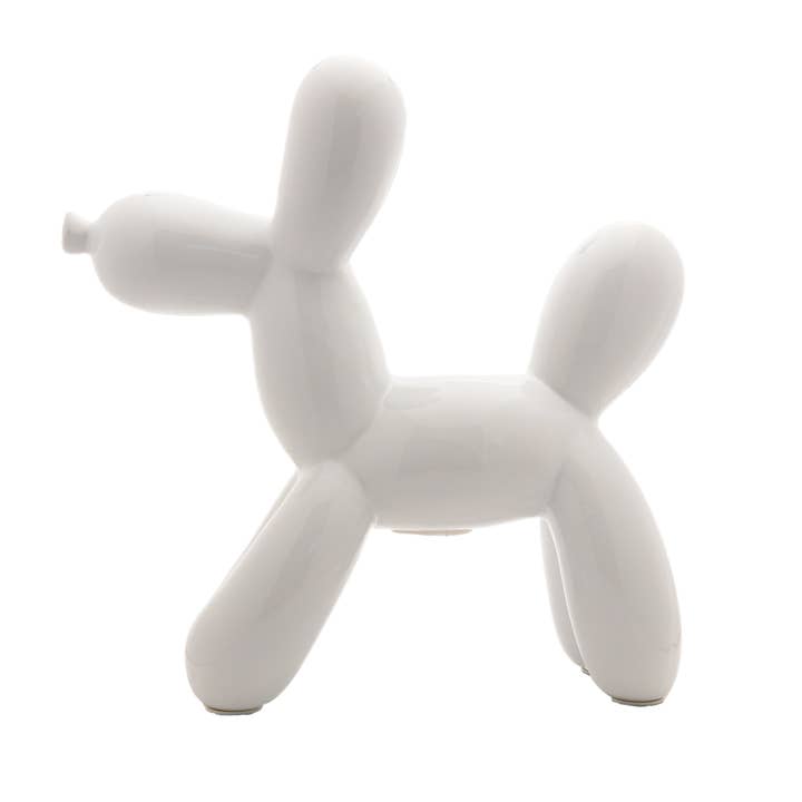 Interior Illusions Plus – Großhandel Sparschwein/Münzdose – Weißes Keramik-Sparschwein für Hunde, 30,5 cm hoch3