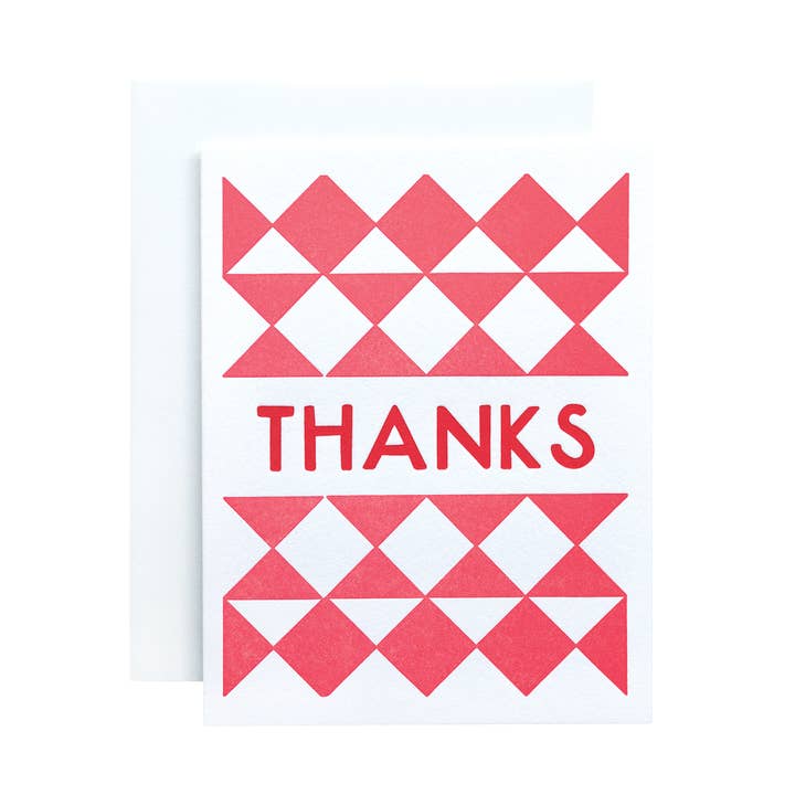 Geo Thanks Card for wholesale by Ink Paper Crafts