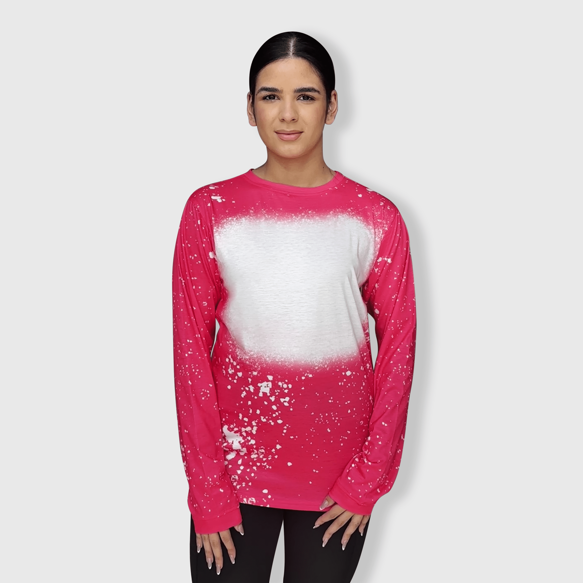 ILTEX Apparel - Wholesale T-Shirt - Women's - FAUX Bleached Long Sleeve Tee11