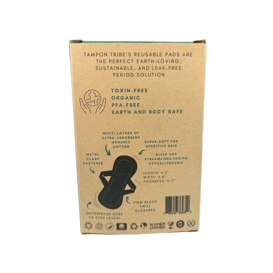 Tampon Tribe - Wholesale Period Underwear - Women's - Organic Cotton Slim Reusable Pad - 2 Pack3