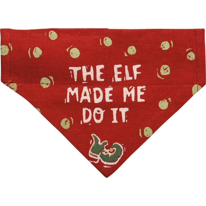 Primitives by Kathy - Wholesale Pet Bandana - Dog - Elf Made Me/You Bake Small Collar Bandana