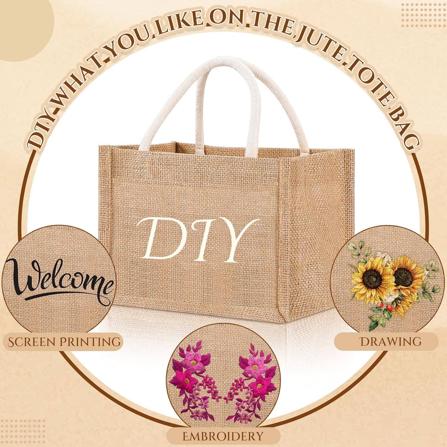 Alo Organic International - Wholesale Tote bag – Unisex - Customize Quality Burlap Tote Bag with Your Logo Text Design2