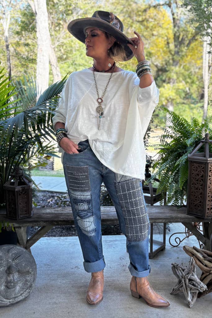 Jaded Gypsy - Vente Chemise à col boutonné – femme - Haut Be Free - Parchemin