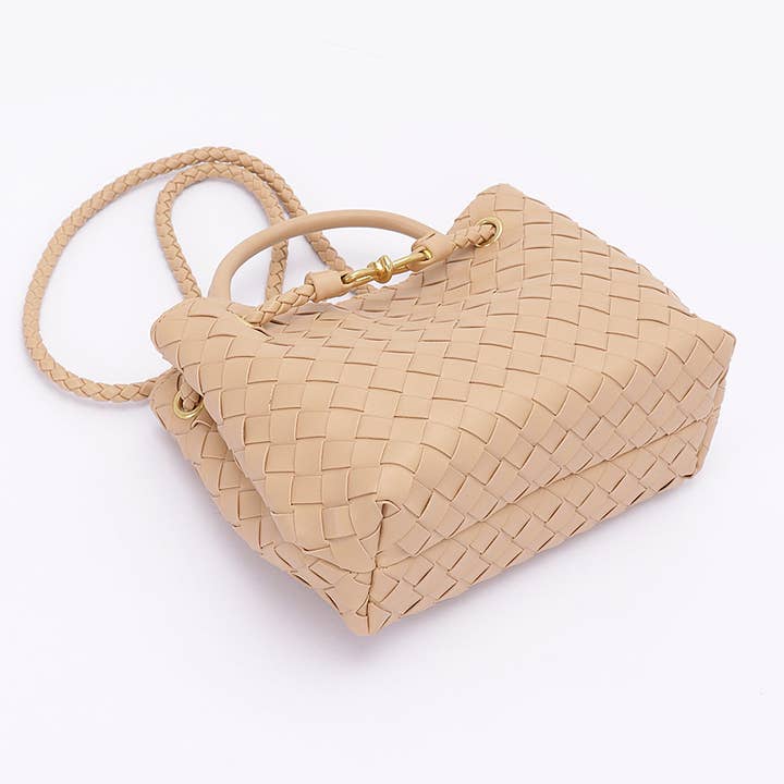 3AM BY H&D ACCESSORIES - Wholesale Top Handle Bag - Women's - Faux Leather Braided Top Handle Bag