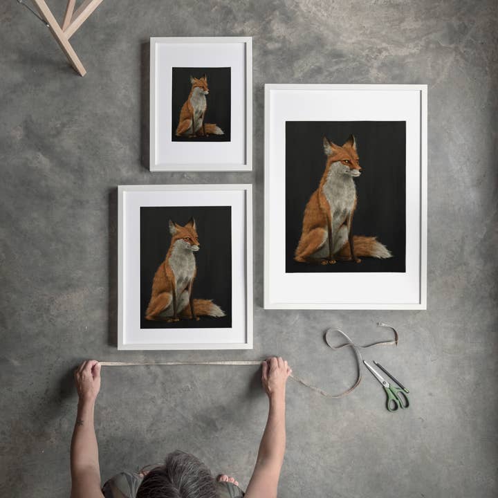 The Ugly Cat Studio - Wholesale Art Print - Red Fox Fine Art Print - Black Edition27