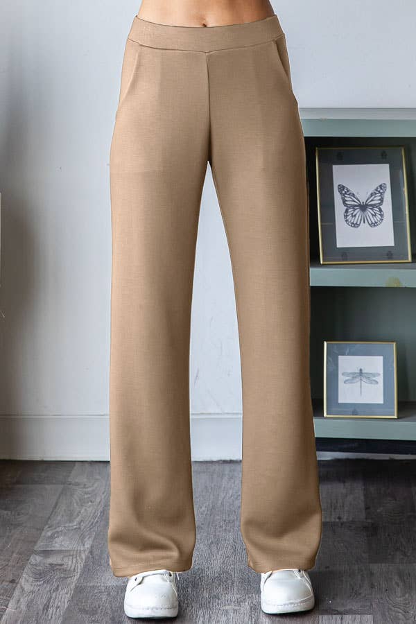 7th Ray - Wholesale Pants - Women's - Solid Modal Tech Elastic Waist Pants with Pockets P57706