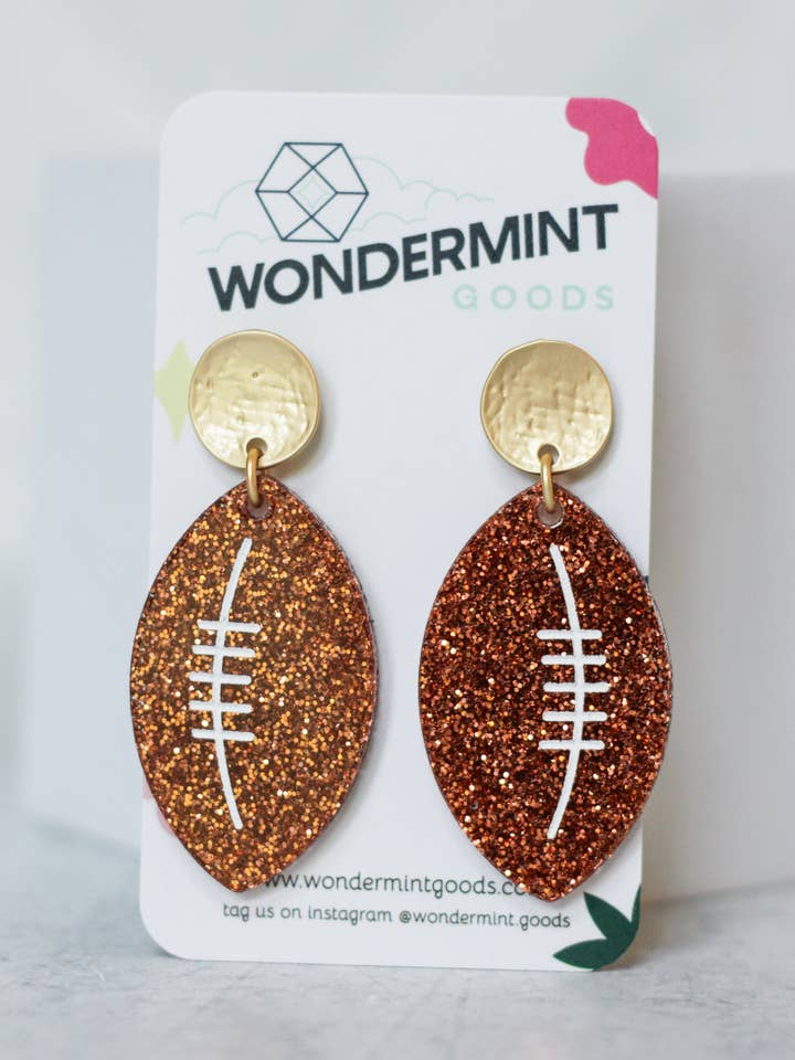 Boucles d'oreilles en acrylique à paillettes pour la vente par Wondermint Goods