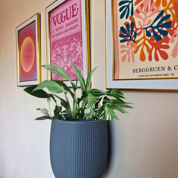 Chatelet - Wholesale Wall Planter - Grid Design Wall Planter with Drip Tray - 5" x 5.5" Planter with Wall Mount | Multiple Color Options!2