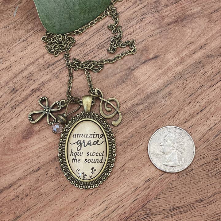 Ivy Barn Designs - Wholesale Pendant/Charm Necklace - Amazing Grace hymn necklace Christian jewelry