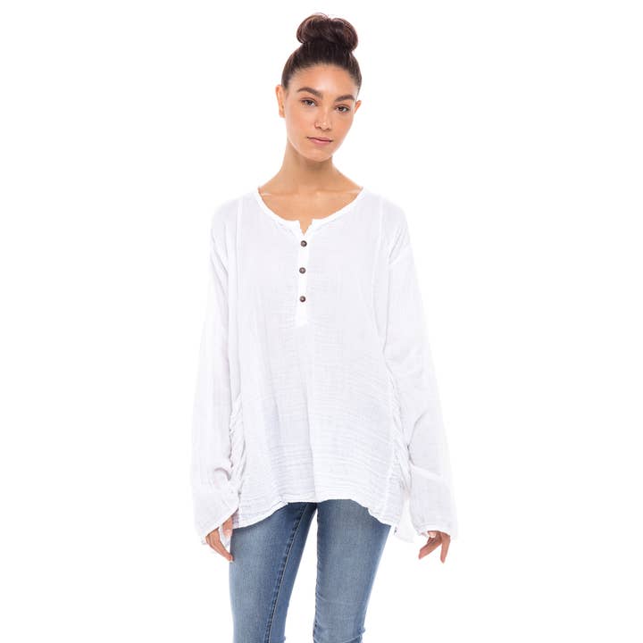 Nusantara Inc. - Wholesale Blouse - Women's - Cooper Henley-05298F5