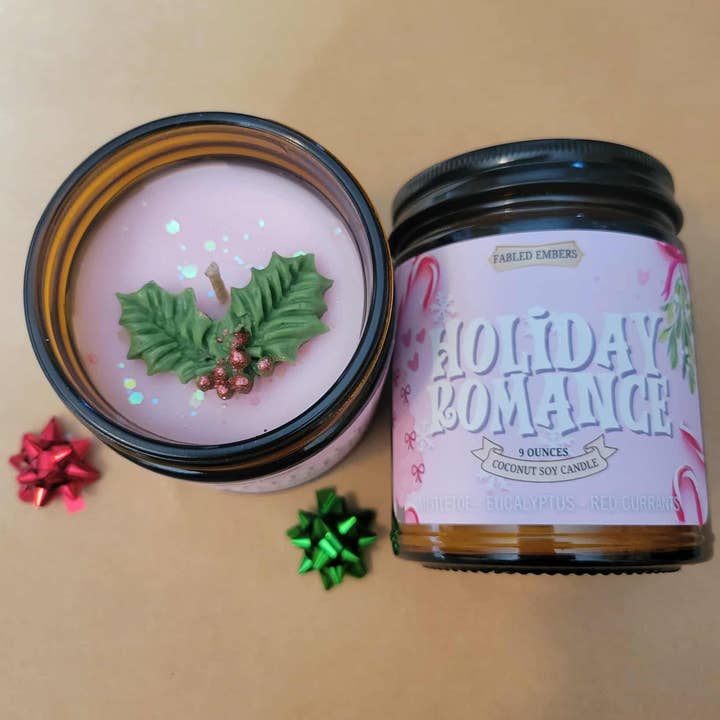 WINTER - HOLIDAY ROMANCE | Mistletoe | Candle for wholesale by Fabled Embers