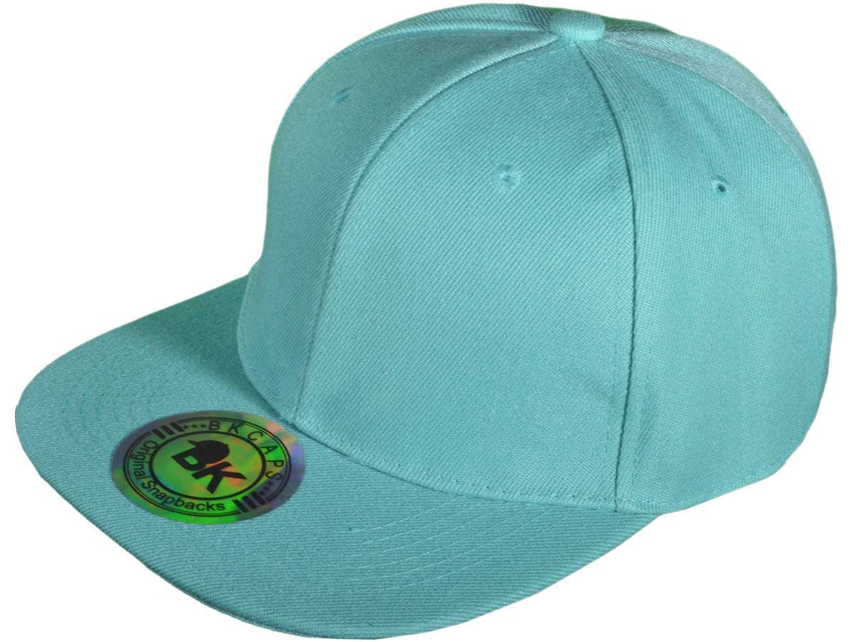 Buck Wholesale - Wholesale Flat Brim Cap - Unisex - Blank Snapback Hats - BK Caps Flat Bill Plain Vintage61