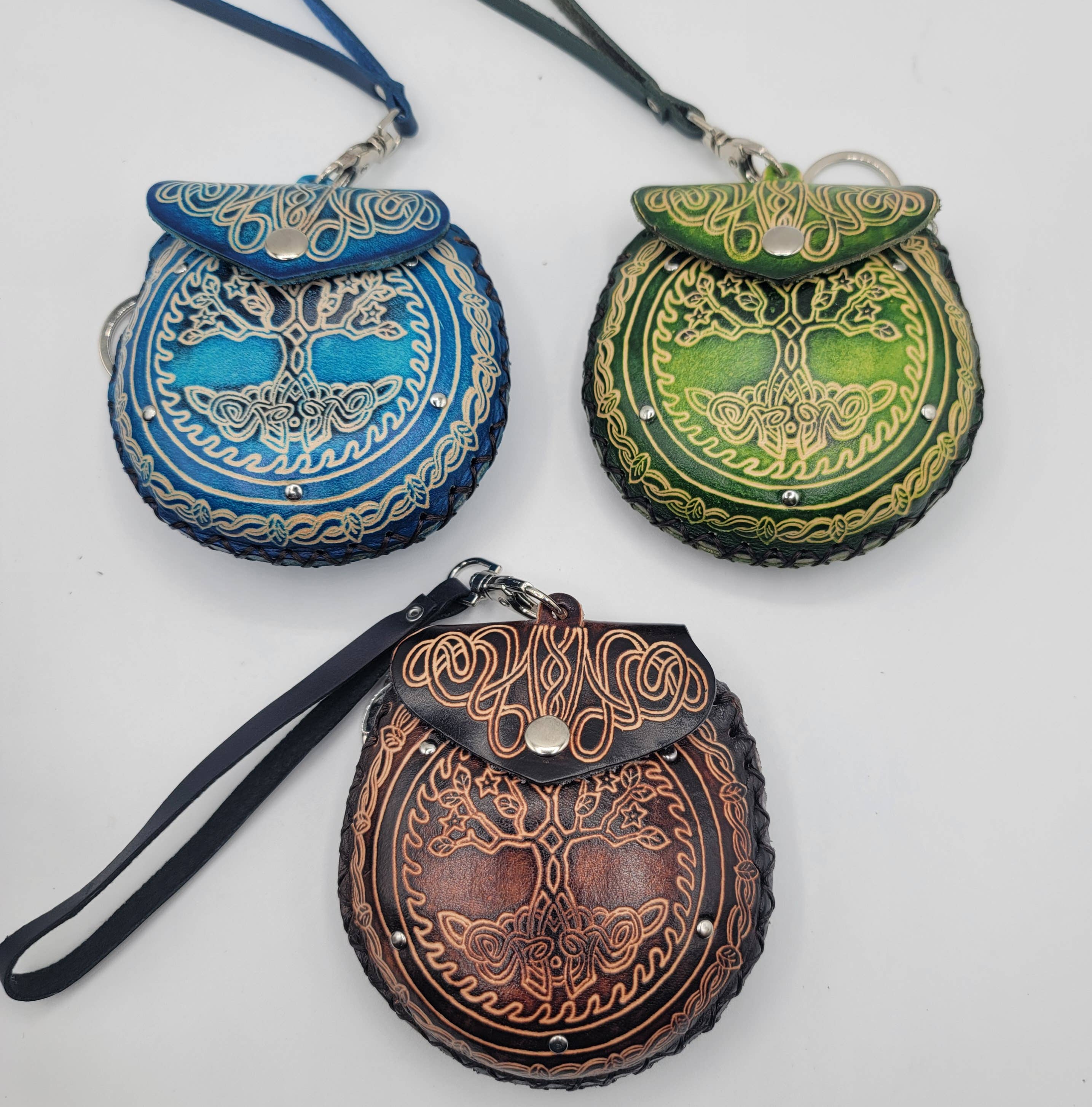 Sunflower Handmade leather inc - Wholesale Coin Purse - Women's - Tree of Life Wristlet leather coin purse6