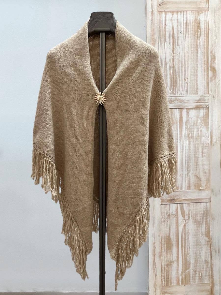 SWEET MAGIC MODA Y COMPLEMENTOS - Wholesale Poncho - Women's - ASYMMETRIC KNIT PONCHOS WITH CLASP3