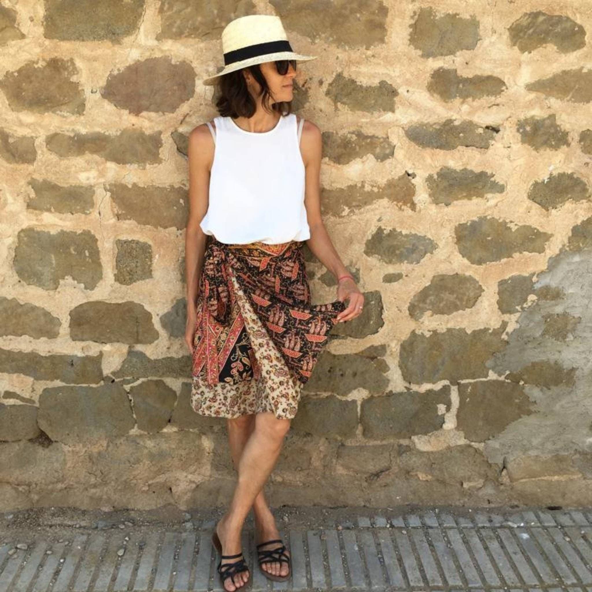 Darn Good Yarn - Wholesale Skirt - Women's - Sari Wrap Skirt42