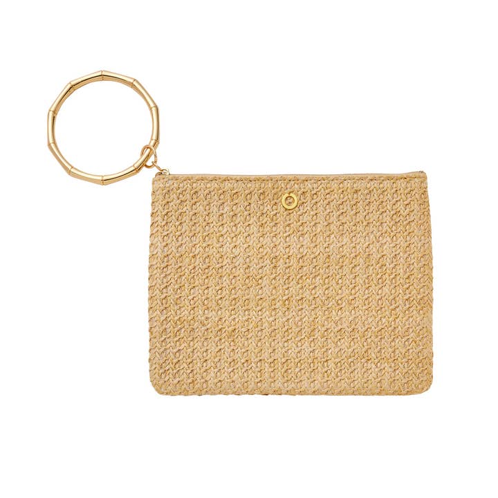 Bracelet Pouch - Natural Raffia Clutch Bag for wholesale by Oventure