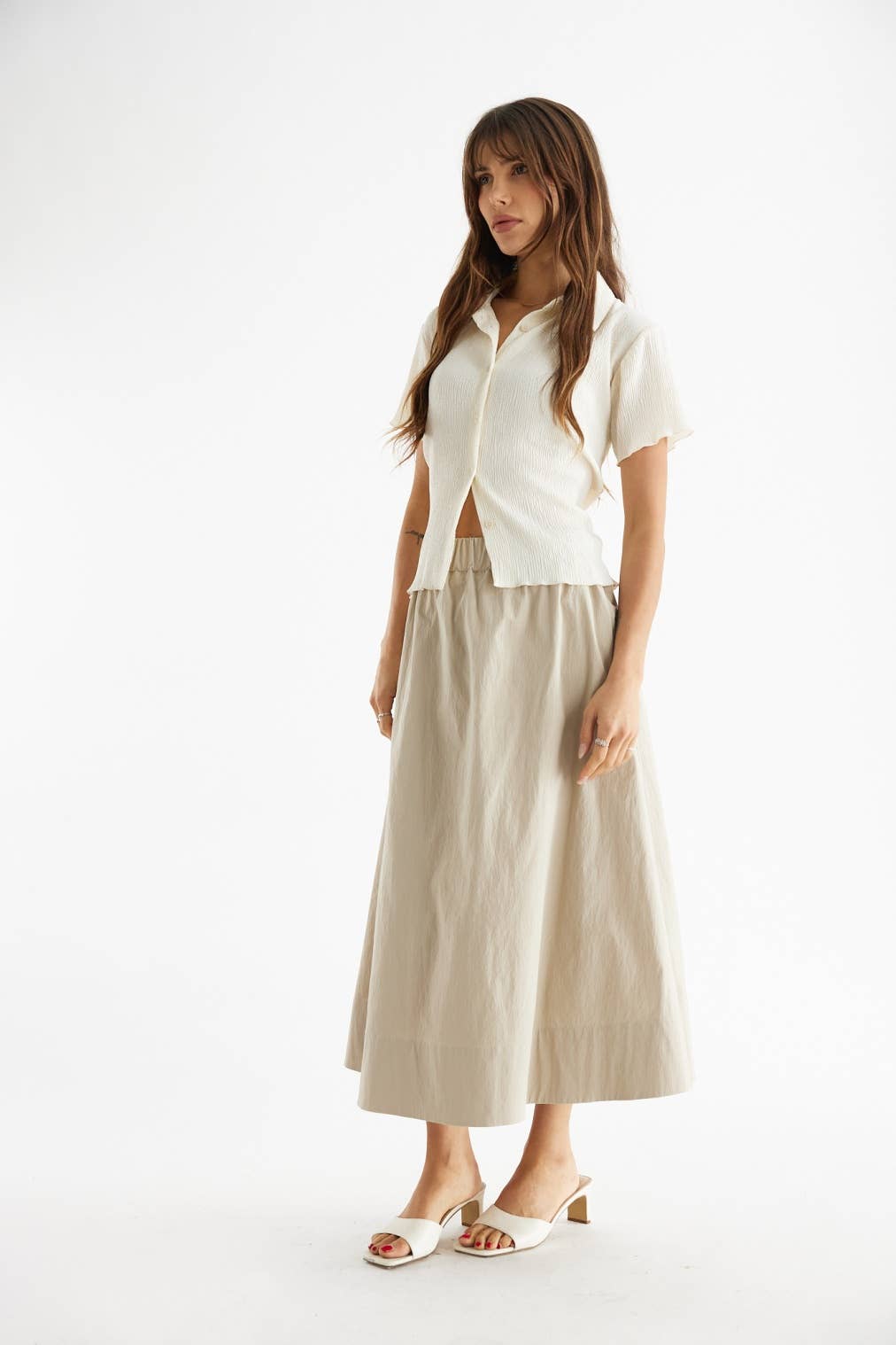 All Row - Vente Chemise à col boutonné – femme - Le haut Linnea28