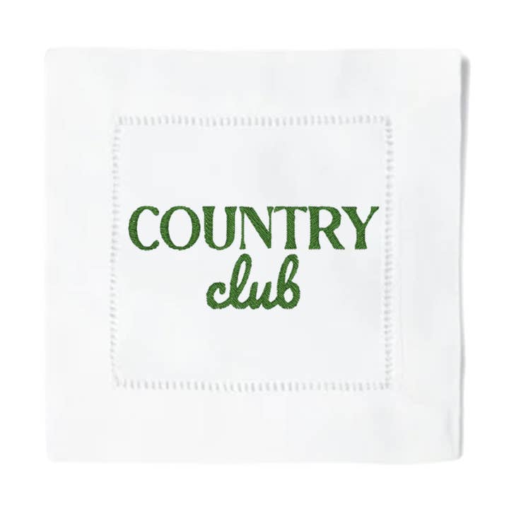 Country Club Cocktailservetter för wholesale av Blythe Embroidery Co.