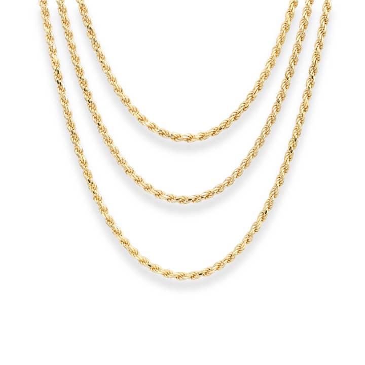 925 Solid Silver Rope Chain with Lobster Lock - 3.0mm for wholesale by NY Gold & Silver Trading Inc.