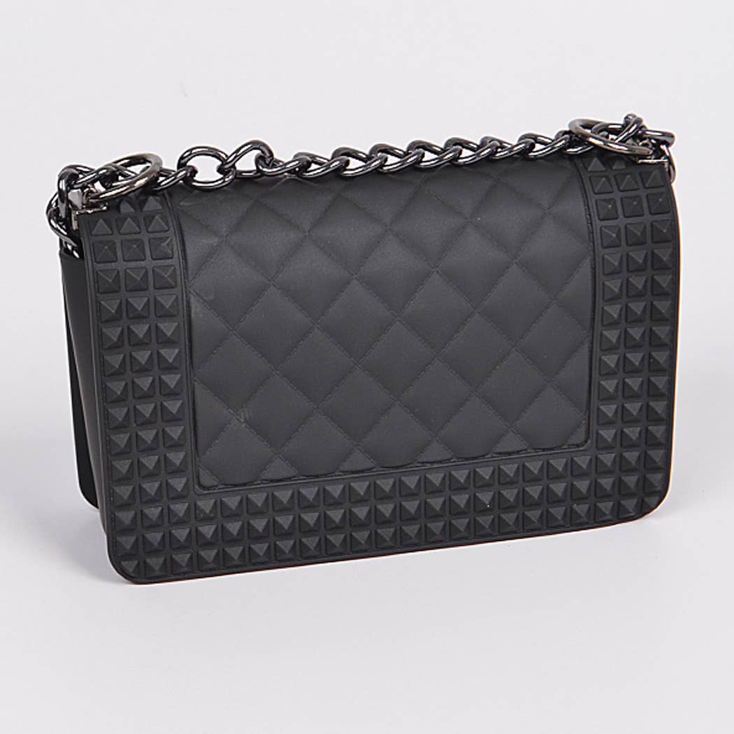 3AM BY H&D ACCESSORIES - Wholesale Crossbody Bag - Women's - Studded Monotone Clutch7