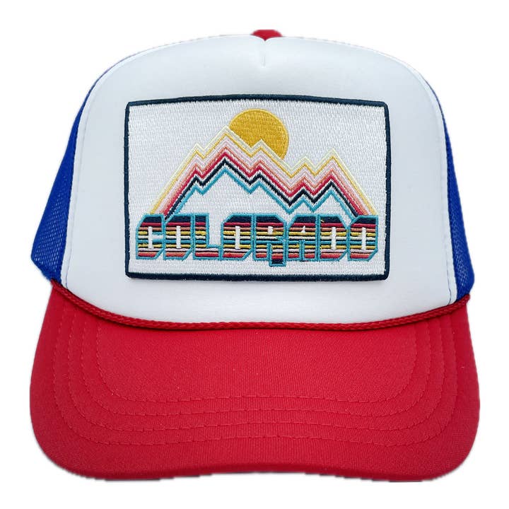 Casquette Trucker Enfant Colorado Montagne Rétro pour la vente par Hey Mountains