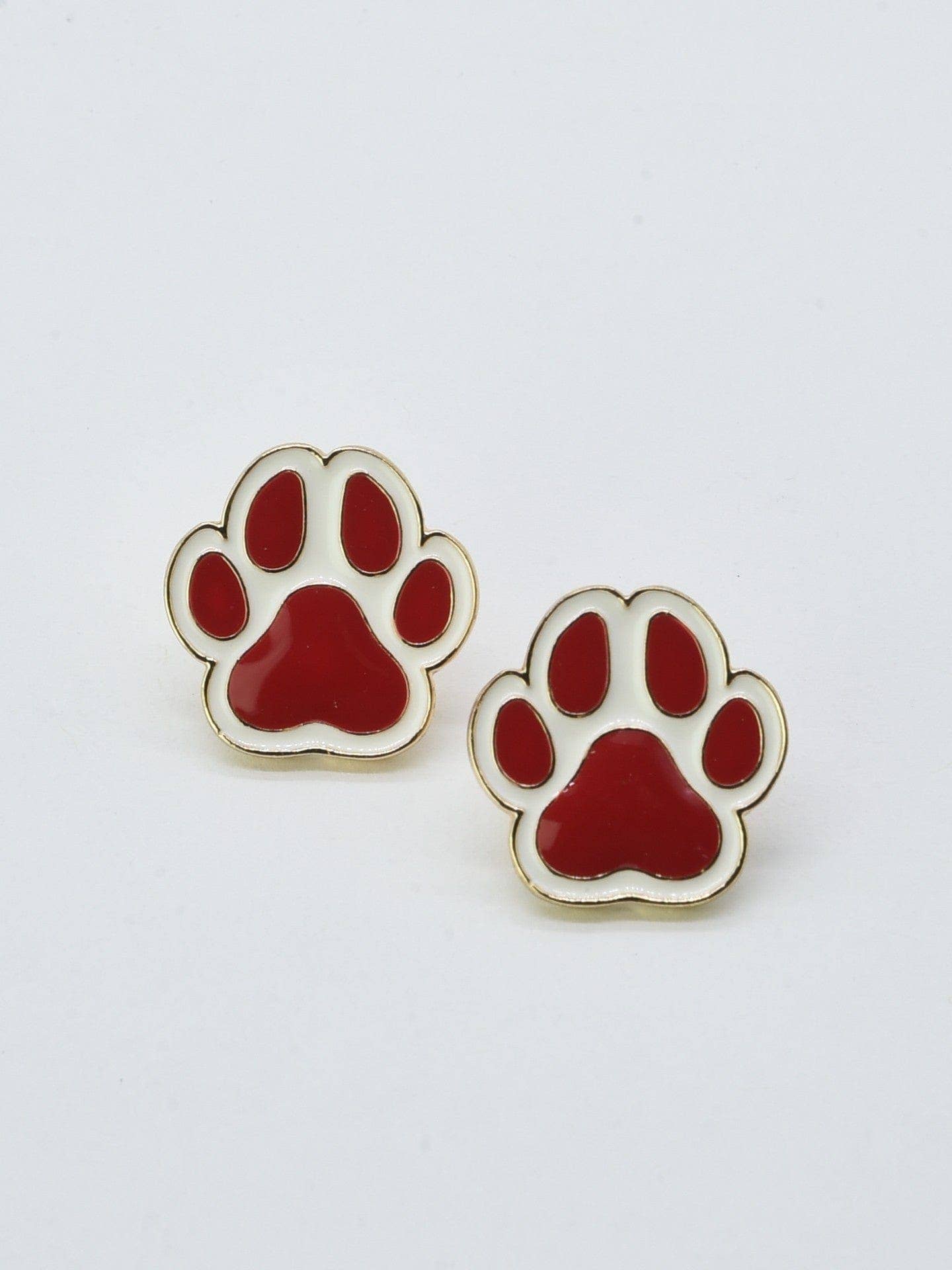 MiMi Wholesale - Wholesale Stud/Post Earrings - CE3213 Paw Print Gameday Earrings5