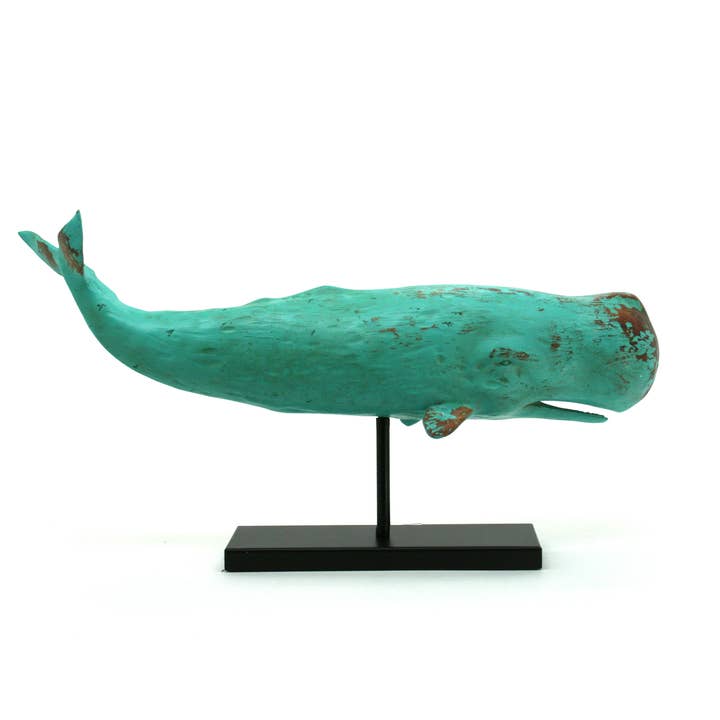 Modern Coastal by Contrast Inc. - Wholesale Decorative Figurine - Blue Sperm Whale Trophy