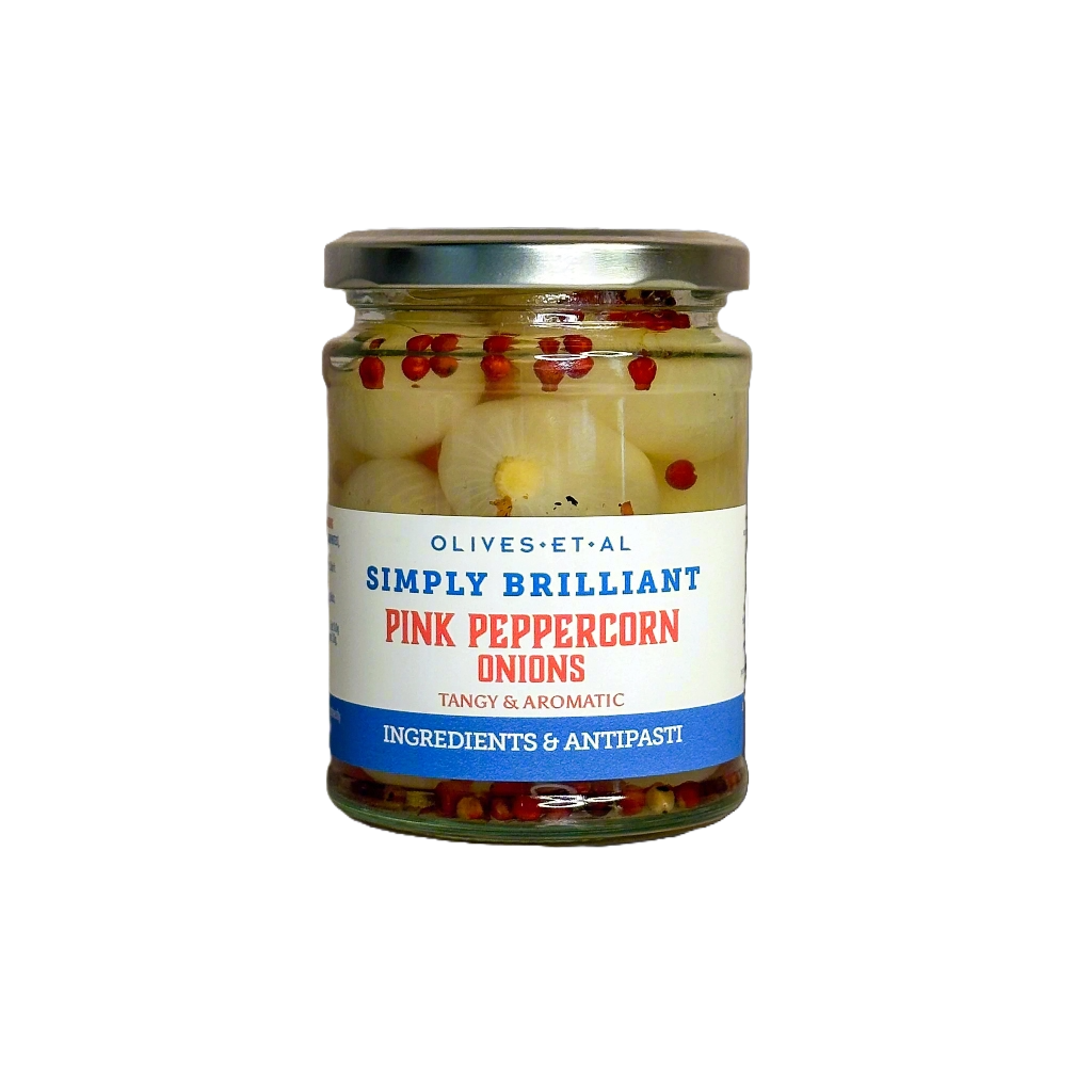 Olives Et Al – wholesale Pickled vegetables – Pink Peppercorn Pickled Onions1