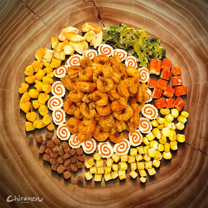 Chiramen - Wholesale Dried/Dehydrated Vegetables - CHIRAMEN Mala Crawfish Mix Ramen Toppings1