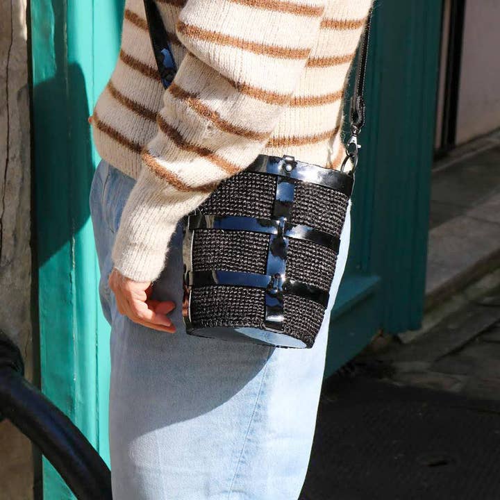 Borsa Rosebud - Borsa a tracolla in rafia per la vendita all'ingrosso da parte di SANS-ARCIDET PARIS