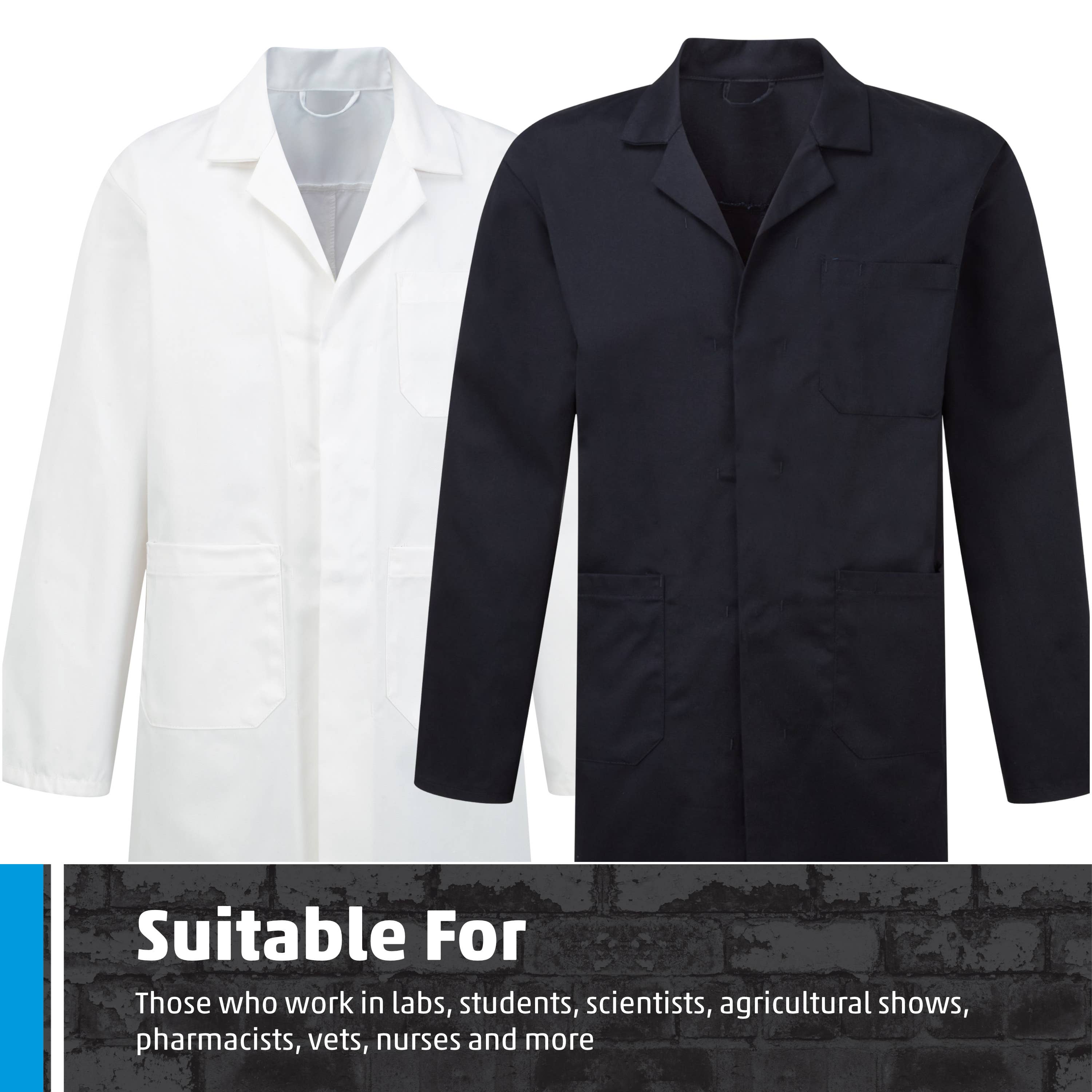 TuffStuff Workwear – wholesale Coat – Men′s – Fort Warehouse Coat, White Lab Coat, Unisex, 240gsm6