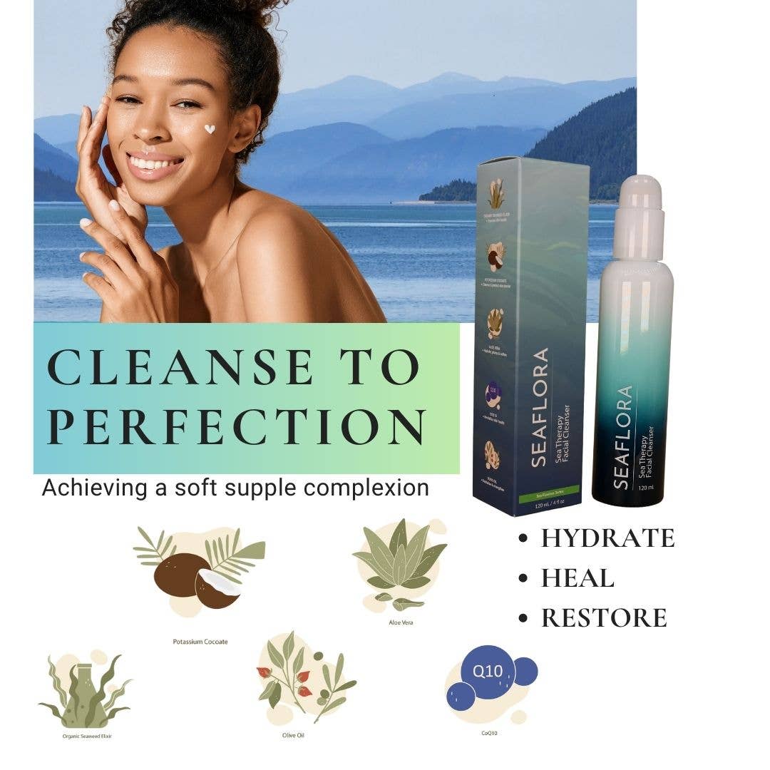 Seaflora Skincare – wholesale Ansiktsrengöring – Sea Therapy Facial Cleanser: Djupt återfuktar för smidig hud1